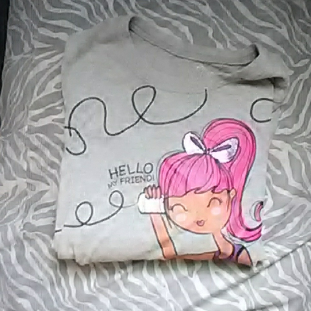 Hello Friend Long sleeved girls shirt